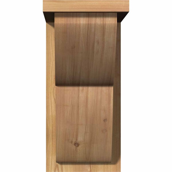 Crestline Smooth Corbel W/Backplate, Western Red Cedar, 7 1/2W X 12D X 16H